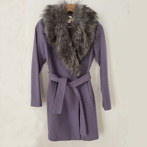 Michael Kors Women Wool Blend Lavender Coat size Small